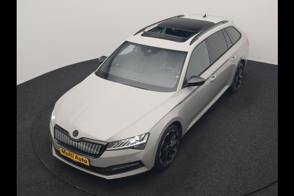 Škoda Superb Combi 1.4 TSI iV Sportline Business PHEV 218pk Dealer O.H. | SOH 91,2% | | Panodak | Adaptive Cruise | Camera | Canton Audio | Alcantara Sportstoelen Memory & Verwarmd | Sfeerverlichting | Keyless | BLIS | Stuur Verwarmd | Apple Carplay | Crystal LED | Navigatie | Plug In Hybrid |