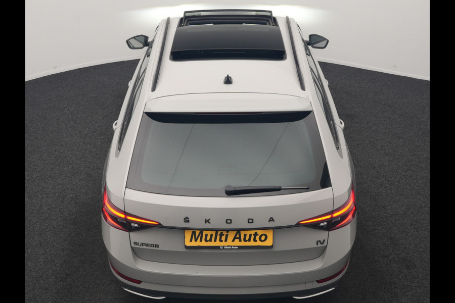 Škoda Superb Combi 1.4 TSI iV Sportline Business PHEV 218pk Dealer O.H. | SOH 91,2% | | Panodak | Adaptive Cruise | Camera | Canton Audio | Alcantara Sportstoelen Memory & Verwarmd | Sfeerverlichting | Keyless | BLIS | Stuur Verwarmd | Apple Carplay | Crystal LED | Navigatie | Plug In Hybrid |