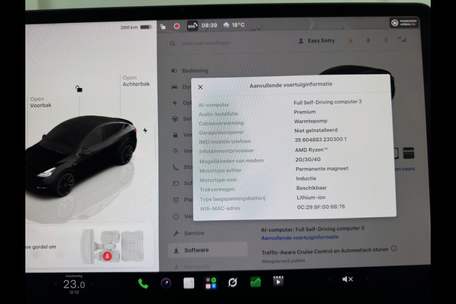 Tesla Model Y Long Range AWD 75 kWh (3-Fase-11kW) {SoH-87%} (INCL-BTW) Aut. *PANO | AUTO-PILOT | LEATHER | NAVI-FULLMAP | MATRIX-LED | KEYLESS | CAMERA | DAB+ | HEATED-COMFORTSEATS | PRIVACYGLASS | TOPVIEW | 20''ALU*