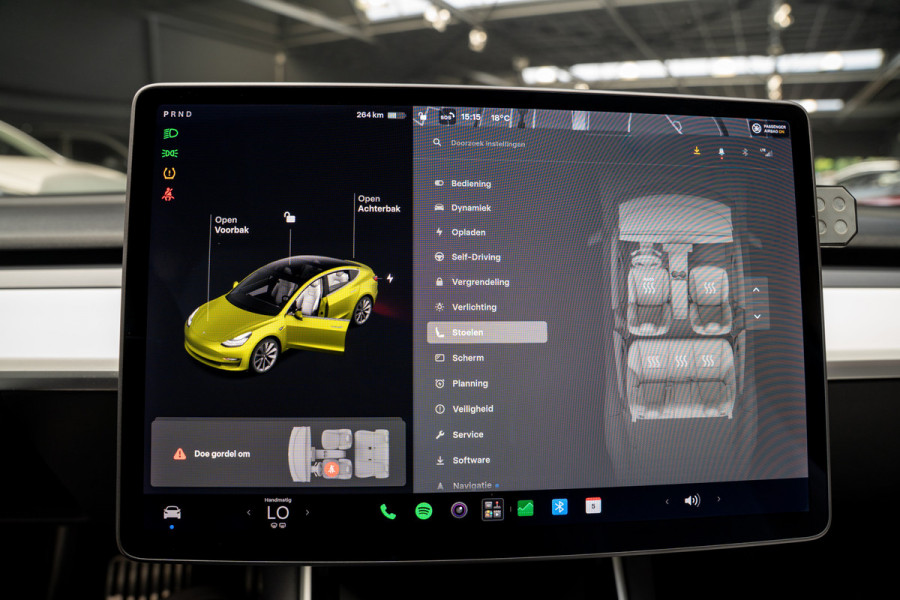 Tesla Model 3 Long Range AWD 75 kWh Panodak Leder 360° ACC Climate Stuur- & Stoelverwarming voor & achter LM velgen PDC Elektr. achterklep Elektr. verst. stuurwiel Elektr. verstelb. stoelen BTW auto