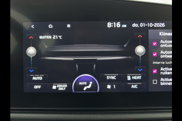 Kia Niro EV DynamicLine 64.8 kWh [3-Fase-11kW] {SoH-99%} (INCL-BTW) Aut. *LEATHER-FABRIC | ADAPTIVE-CRUISE | NAVI-FULLMAP | LANE-ASSIST | DIGI-COCKPIT | KEYLESS | CAMERA | DAB | COMFORTSEATS | SHIFTPADDLES | ECC | PDC | CARPLAY | 17''ALU*