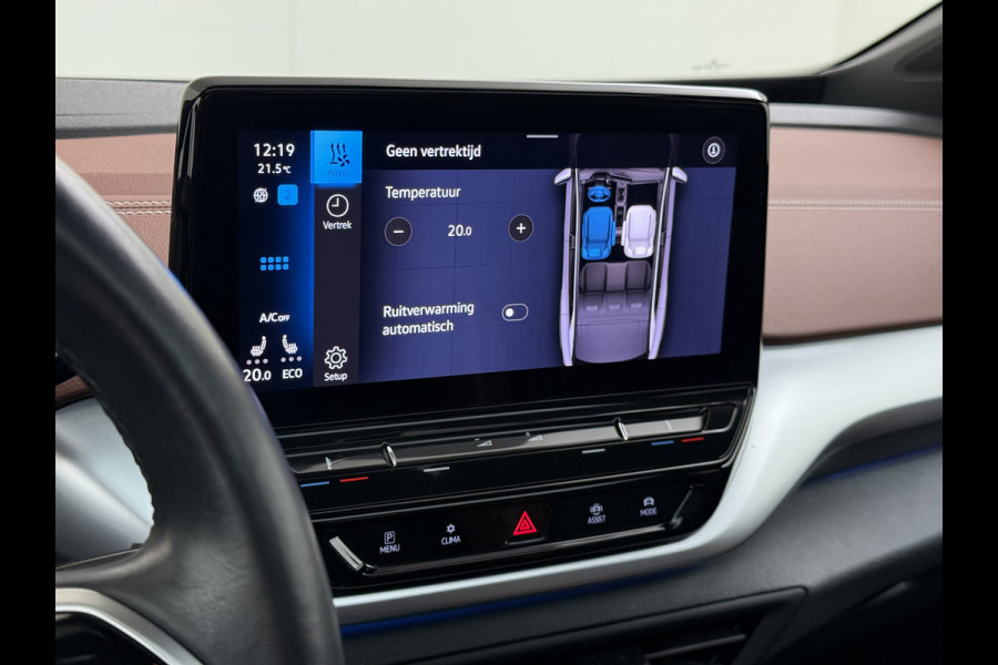 Volkswagen ID.4 82kWh 204PK Trekhaak Pano-Dak Leer/Alcantara Camera 3-Zone Ecc Adap.Cruise Matrix Led Led-a-lich dynamisch SOH 90% Apple Carplay Android Auto Isofix Privacy Glas Lmv 20" Led 1.000KG Trekgewicht 1e Eigenaar Origineel Nederlandse Auto