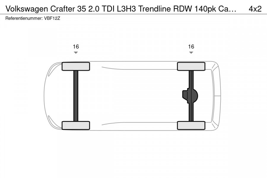 Volkswagen Crafter 35 2.0 TDI L3H3 Trendline RDW 140pk Camera PDC Achter Cruise Control Airco CarPlay Trekhaak 3000kg Bluetooth Composition Media Verwarmbare Voorruit Elek. Spiegels Elek. Ramen Centrale Vergrendeling Comfortstoel