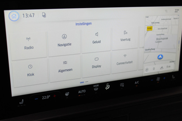 Ford E-Transit Custom 340 L2H1 'Limited' 71kWh-160kWh/218pk ELEKTRISCH ! Juni 2026, slechts 1.500km ! Trekgewicht 2.300kg. Autm. airco, stoel-, stuur-, spiegel- en voorraamverw., navigatie, telefoonvoorb., 3-zits, lane- en side assist, 360gr. camera etc.