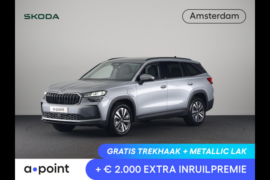 Škoda Kodiaq 1.5 TSI PHEV Edition 204 pk 6 versn. DSG | Sunset | Trekhaak |  18" lichtmetalen velgen Soira aero, zilver