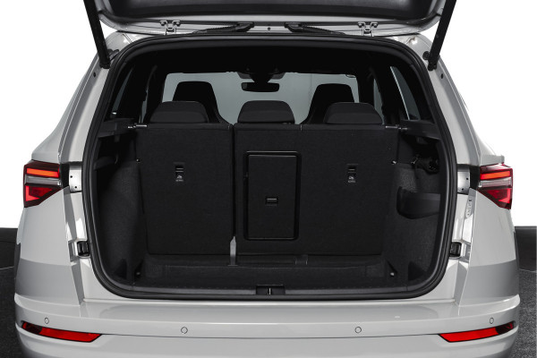 Škoda Karoq 1.5 TSI ACT 150 PK Sportline Business | Afn. Trekhaak | Dig. Cockpit | Adapt. Cruise | Stoel-+Stuurverw. | Matrix LED | Camera | NAV+App. Connect | ECC | Elek. Klep | LM 18" |