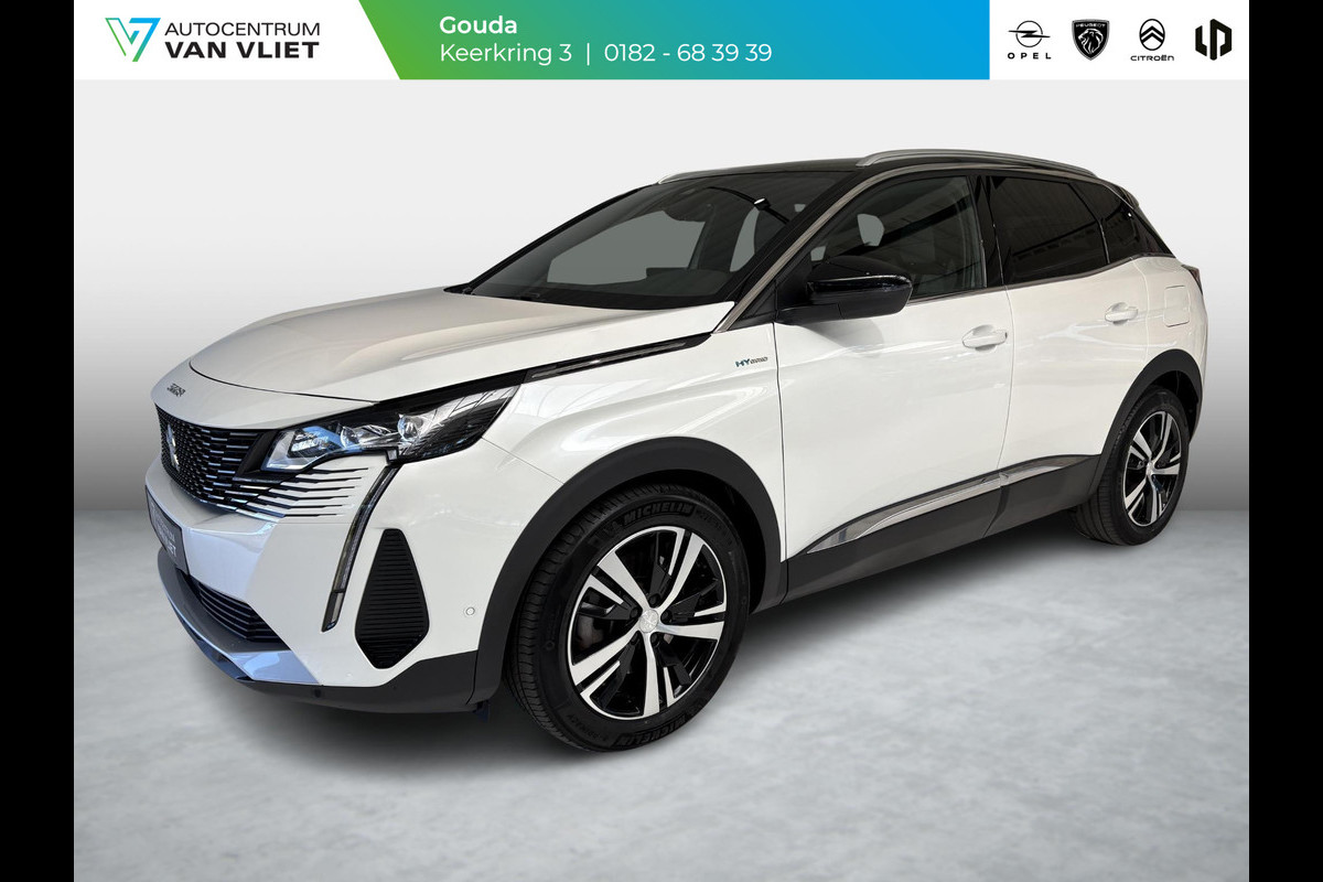 Peugeot 3008 1.6 HYbrid 225 GT | SOH 88.5%  | Alcantara | Stoelverwarming | Elektrisch bedienbare achterklep | Navigatie | Keyless Entry + Start