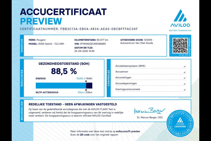 Peugeot 3008 1.6 HYbrid 225 GT | SOH 88.5%  | Alcantara | Stoelverwarming | Elektrisch bedienbare achterklep | Navigatie | Keyless Entry + Start