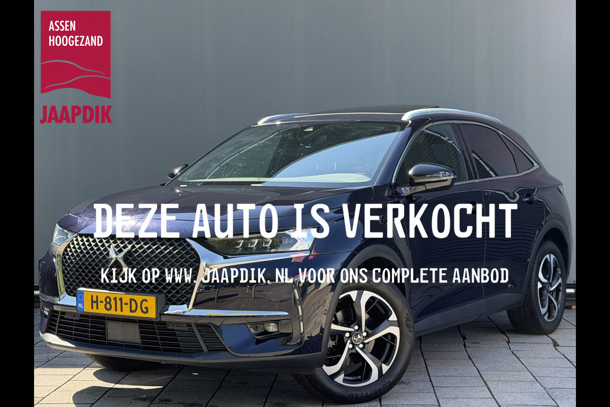 DS 7 Crossback BWJ 2020 | 1.2T 131 PK Executive PANO DAK | | CAMERA | CLIMA | CRUISE | NAVI | CARPLAY | PDC | LMV | PRIV. GLAS | MULTIFUNCT. STUUR