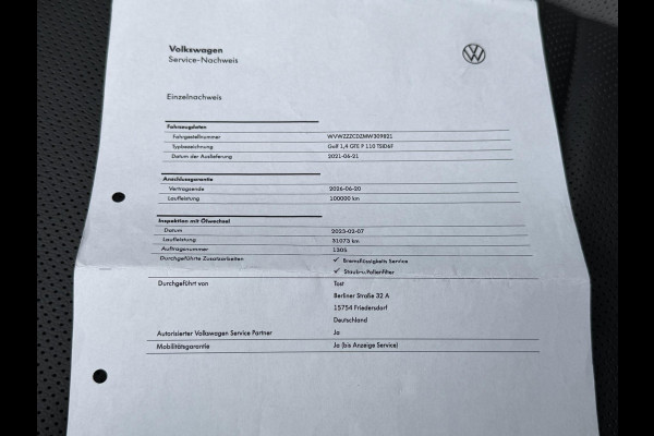 Volkswagen Golf 1.4 eHybrid GTE 18"/SOH 91%/Leder + memory/Panoramadak/IQ Light/Dynamic chassis/Stuur + stoelverwarming + ventilatie/Head-up/Standkachel/Camera/PDC v+a