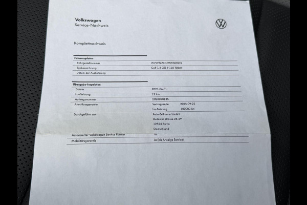Volkswagen Golf 1.4 eHybrid GTE 18"/SOH 91%/Leder + memory/Panoramadak/IQ Light/Dynamic chassis/Stuur + stoelverwarming + ventilatie/Head-up/Standkachel/Camera/PDC v+a