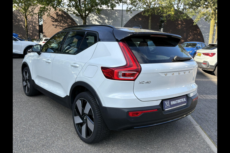 Volvo XC40 Recharge Ultimate 70 kWh SOH 95% | 360 CAMERA | STOEL STUURVERWARMING | MEM. SEAT | ELEK. STOEL | PANO | RIJKLAARPRIJS INCL. 12 MND BOVAG GARANTIE! | KEYLESS + DODEHOEK |