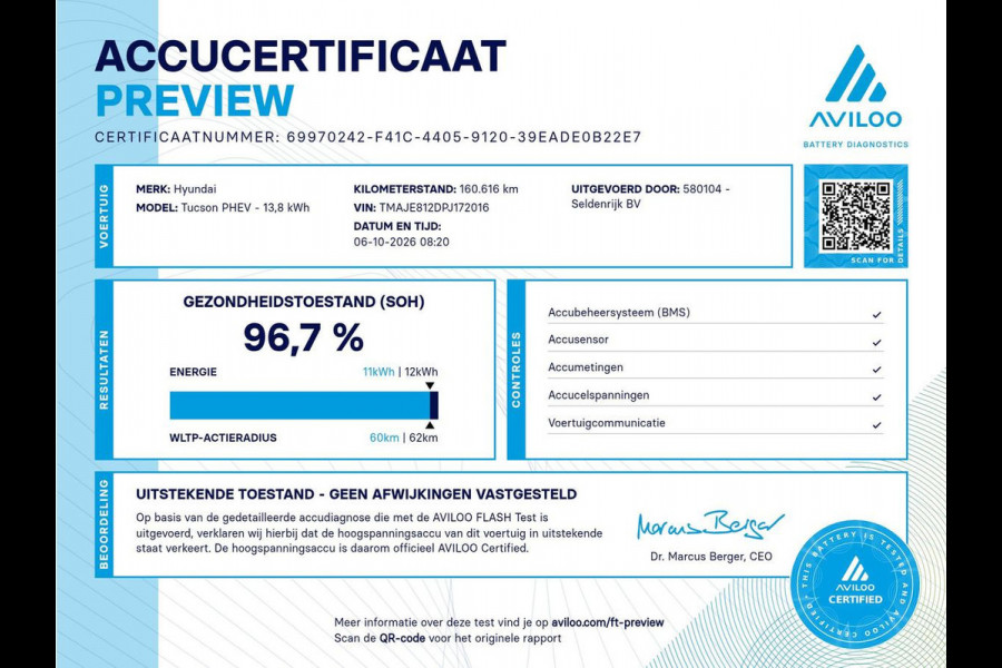 Hyundai Tucson 1.6 T-GDI PHEV Premium 4WD | SOH 96,7% | Trekhaak | LED | Stoelverwarming/ventilatie | Camera |