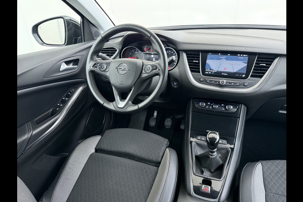 Opel Grandland X 1.2T 131pk Camera Apple/Android Elek.klep Bordherk. Blindspot 1/2Leer Navi Lane-dep. Keyless Aut.Verlichting Led Usb Tel. Ecc CruiseControl Innovation Regensensor Pdc Mistlampen Elek.Inkl.Spiegels 18''LM 1.2Turbo