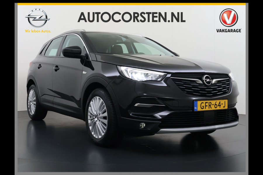 Opel Grandland X 1.2T 131pk Camera Apple/Android Elek.klep Bordherk. Blindspot 1/2Leer Navi Lane-dep. Keyless Aut.Verlichting Led Usb Tel. Ecc CruiseControl Innovation Regensensor Pdc Mistlampen Elek.Inkl.Spiegels 18''LM 1.2Turbo