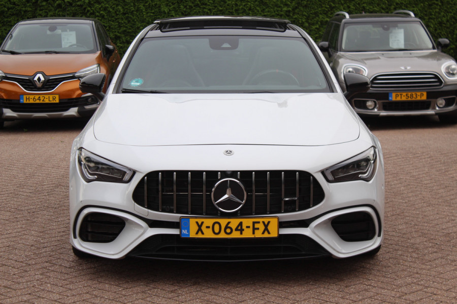 Mercedes-Benz CLA-Klasse Shooting Brake AMG 45 S 4MATIC+ Premium Plus 52.438 km! / Panoramadak / 360Camera / Sportuitlaat / Schaalstoelen / Burmester / DAB / Dodehoek / Matrix LED / Memory seats / Navigatie