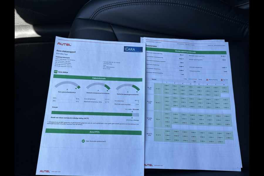 Tesla Model Y Performance AWD 75 kWh VAN €38.900,- VOOR €35.877,- | SOH 92%| RESTERENDE FABRIEKSGARANTIE VAN TOEPASSING OP DE HOOGVOLTACCU + AANDRIJFLIJN T/M 2030 OF 192.000KM!| RIJKLAARPRIJS INCL. 12 MND BOVAG GARANTIE