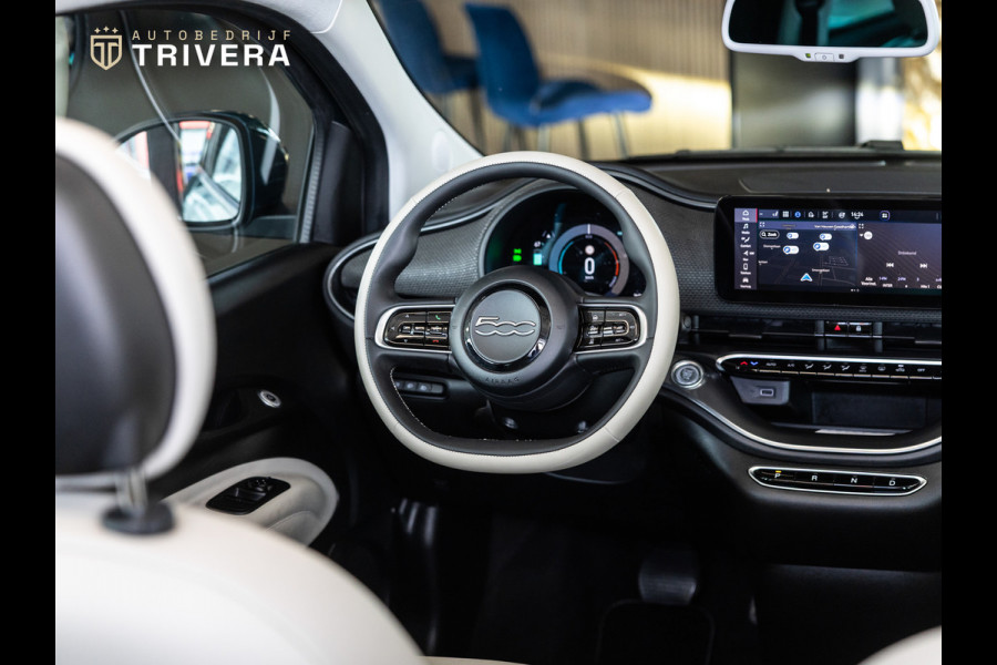 Fiat 500 La Prima cabrio 42 kWh l SoH 95% l AUT.l 360° camera l Stoel verwarming l Leder l CARPLAY l BTW - auto l Dealer onderh.