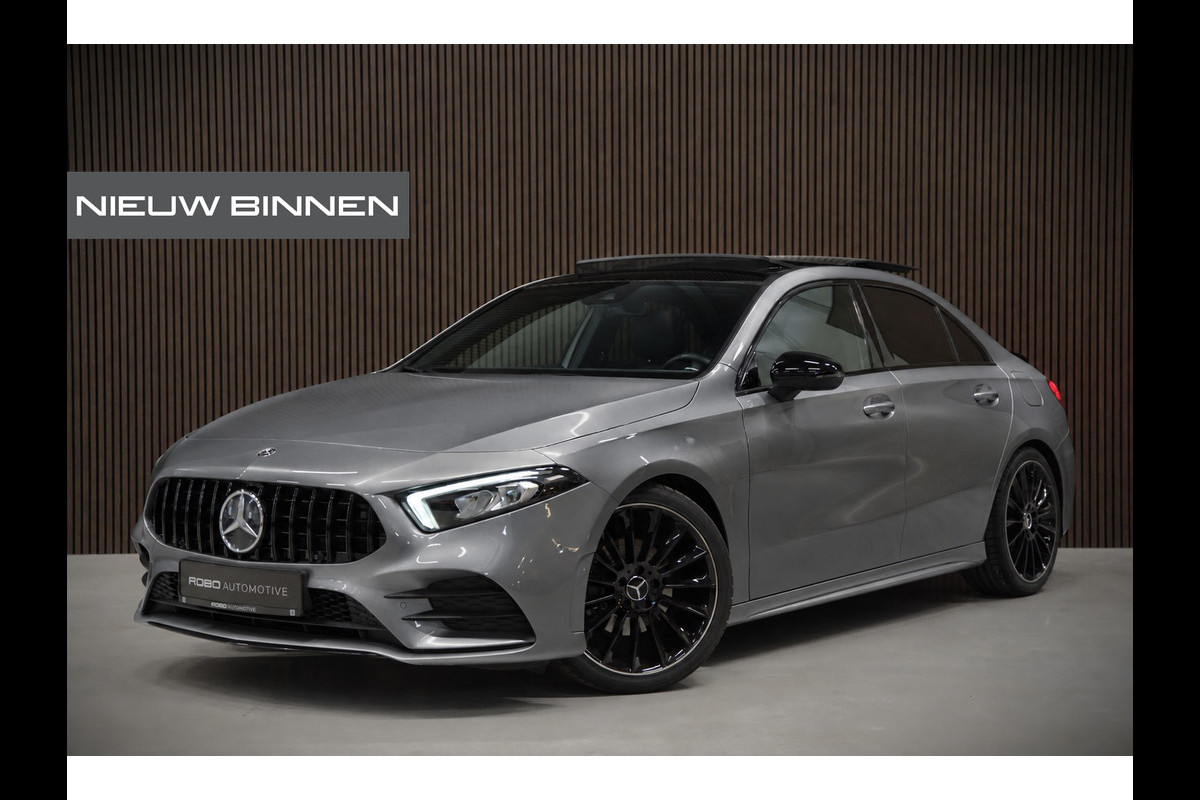 Mercedes-Benz A-Klasse 200 Business Solution AMG | Panoramadak | Stoelverwarming | Camera | Ambiance Verlichting | Multibeam | Navigatie | Cruise Control | Keyless |