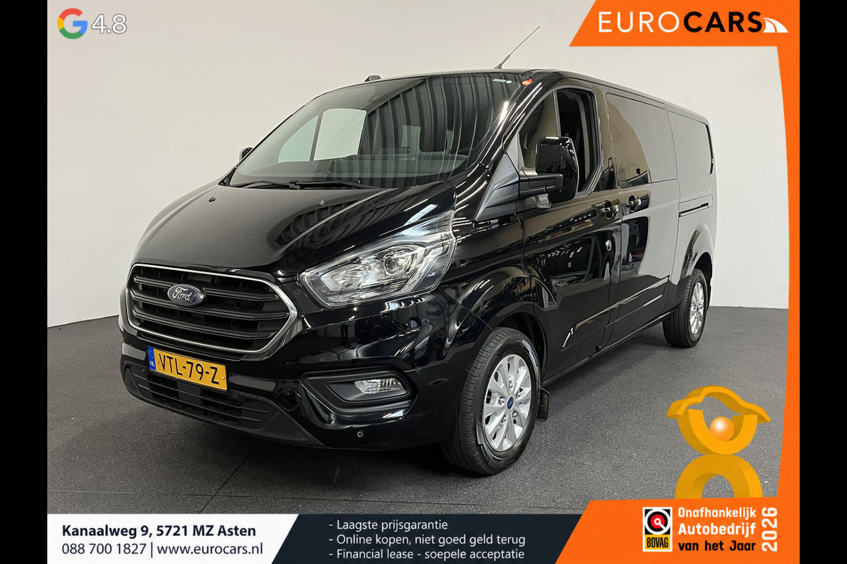 Ford Transit Custom 300 2.0 TDCI L2H1 Limited Dubbele cabine Navigatie Airco 2 Schuifdeuren Trekhaak Parkeersensoren Apple Carplay