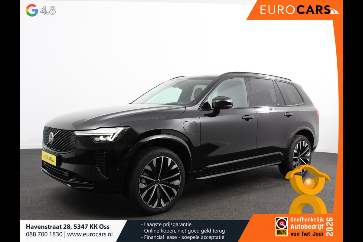 Volvo XC90 2.0 T8 Plug-in hybrid AWD Ultra Dark Panoramadak Navigatie Apple Carplay Android Auto 360 camera Parkeerhulp Adaptive Cruise Control Verwarmde en geventileerde voorstoelen Head-up-display Harman Kardon Premium Sound Memory stoelen met massagefunctie Climate Control Matrix-ledkoplampen