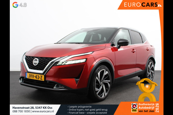 Nissan QASHQAI 1.3 MHEV Xtronic Tekna Plus Navigatie Climate control Head up leder LMV Camera 360 Panorama dak Electrisch bedienbare achterklep