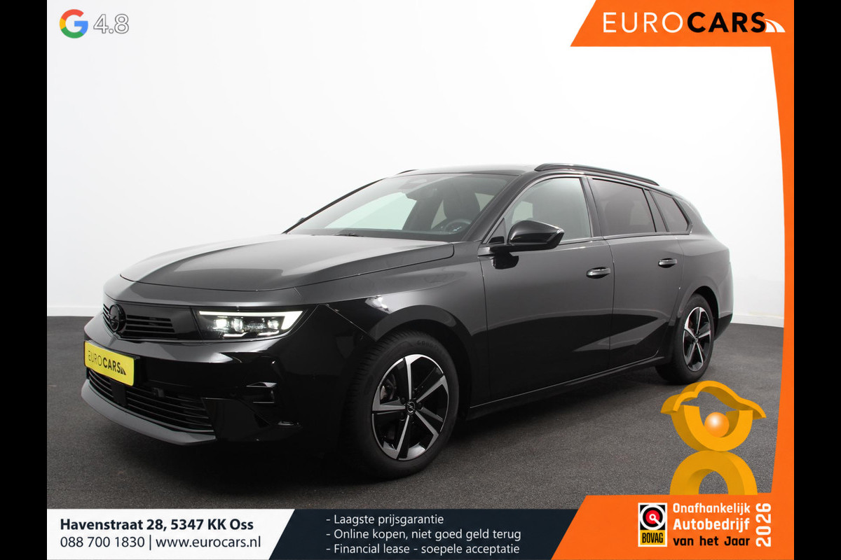 Opel Astra Sports Tourer 1.2 Turbo Hybrid GS Automaat Climate control Adaptieve cruise control Panorama dak Stoelverwarming Stuurverwarming Navigatie Apple Carplay/ Android Auto Lichtmetalen velgen