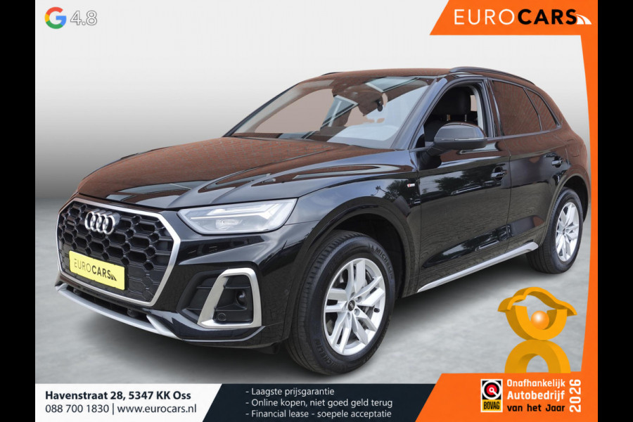 Audi Q5 50 TFSI e 300pk PHEV S Line Automaat Navigatie Camera Parkeersensoren Head Up Display Stoelverwarming LED Koplampen Cruise Control  Climate Control