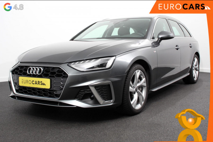 Audi A4 Avant 40 TFSI 204 pk S-tronic S Line Plus Navigatie Adaptive Cruise Control Parkeersensoren Camera Lane Assist Elektrische achterklep Stoelverwarming Ledverlichting Virtual Cockpit Climatronic
