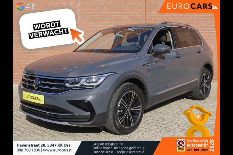 Volkswagen Tiguan 1.5 TSI 150pk DSG Elegance Navigatie Apple Carplay / Android Auto Parkeersensoren Camera Adaptieve Cruise Control Stuur-en stoelverwarming Matrix LED-koplampen Virtual Cockpit Getinte ramen Climate Control ErgoActive stoelen