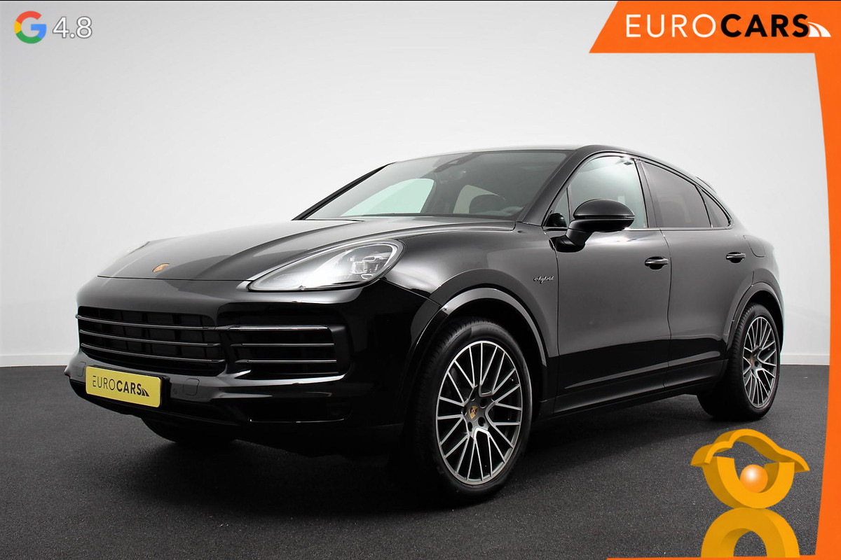 Porsche Cayenne Coupé 3.0 E-Hybrid 462pk Platinum Edition DEMO! Luchtvering Leder Panoramadak Camera Navigatie Elektrisch bedienbare achterklep Apple Carplay/ Android Auto Sfeerverlichting Cruise control