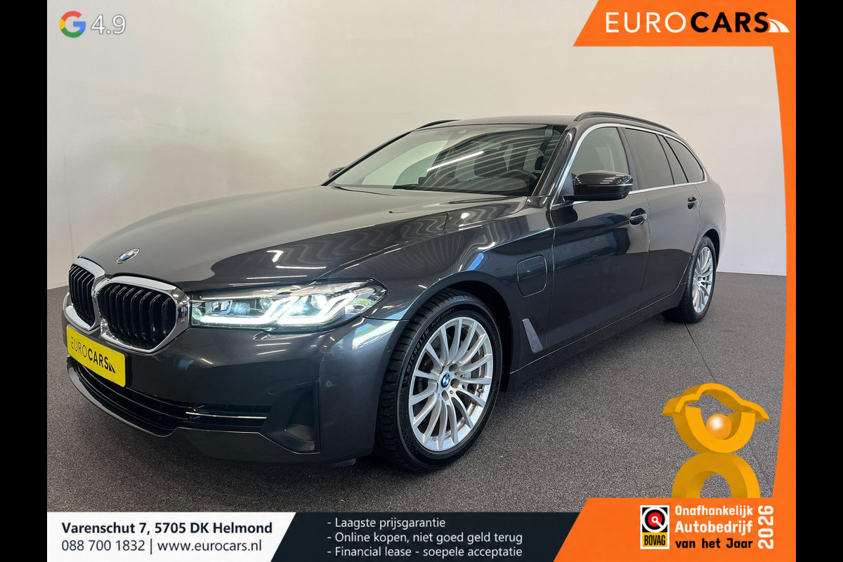 BMW 5 Serie Touring 530e High Executive Panoramadak Navigatie Apple Carplay Android Auto 360 camera Parkeerhulp Cruise Control Adaptieve LED-koplampen Stoelverwarming Leder Climate Control Lichtmetalen velgen Privacy Glass