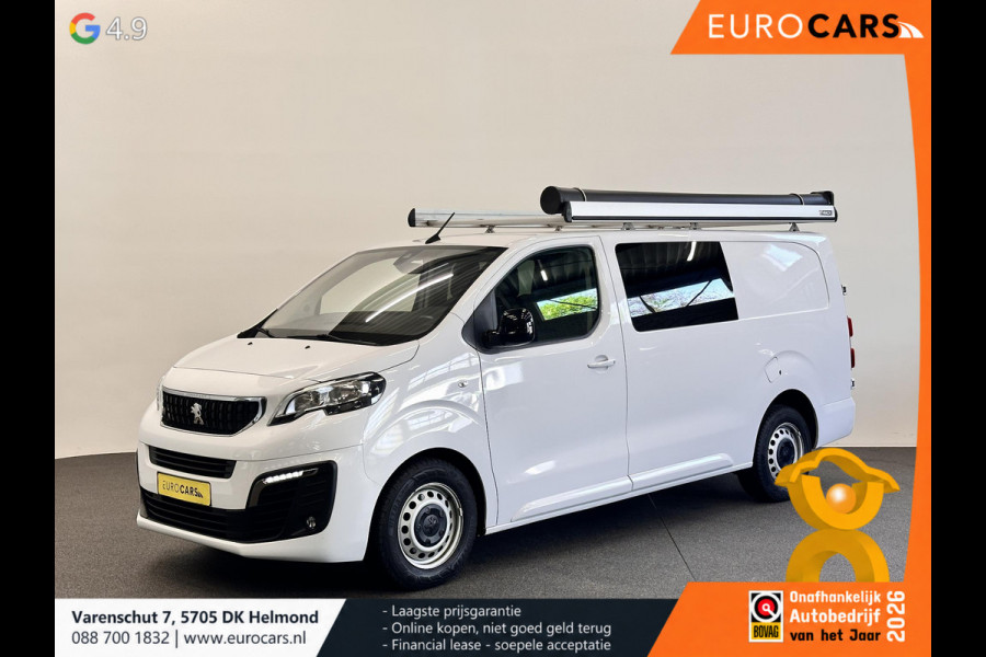 Peugeot Expert 2.0HDI 145PK Long Asphalt Dubbele Cabine Airco Cruise Control Navi Trekhaak Imperiaal Carplay 6 Persoons Trekhaak