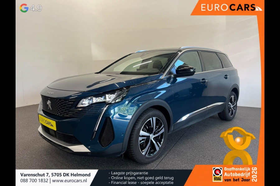 Peugeot 5008 1.2 PureTech GT 7 persoons Panoramdak Trekhaak Elektrisch Memory Seats Navigatie Apple Carplay Android Auto Camera Parkeersensoren Adaptive Cruise Control Stoelverwarming Elektrische achterklep Full Led Climate Control