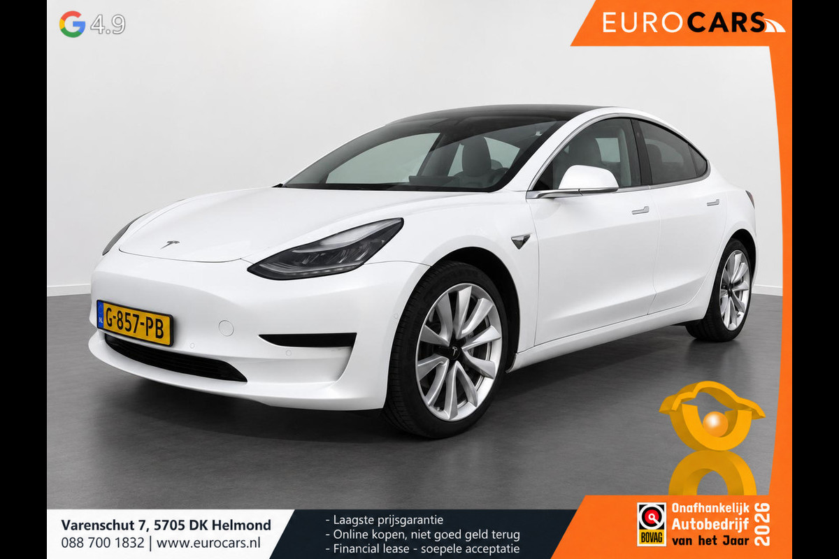 Tesla Model 3 Standard RWD Plus 60 kWh Autopilot Airco Leder Panoramadak PDC VA Camera 19" Sport Wheels