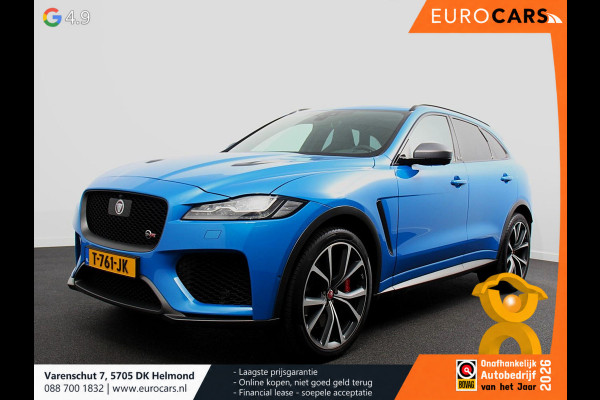 Jaguar F-Pace 5.0 V8 AWD SVR 551 pk Panorama dak Meridian sound Premium Pack Light Pack ACC Leder ADS 360 Camera Cruise control Parkeersensoren Elektrische kofferklep