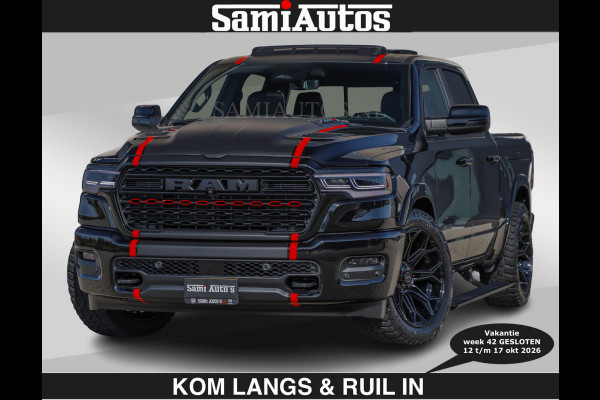 Dodge Ram Limited 540 PK | €84950,- excl De Meest Luxe en Volle Pick-Up in zijn Klasse | Massage + Full Option | Comfortabele Dubbele Cabine met Royale 5 Zitplaatsen | BPM vrij | Nu Leverbaar uit Voorraad | Voorraad Nr 2334 - 5409 | De specialist in Amerikaanse pick‑ups in Nederland en Europa.