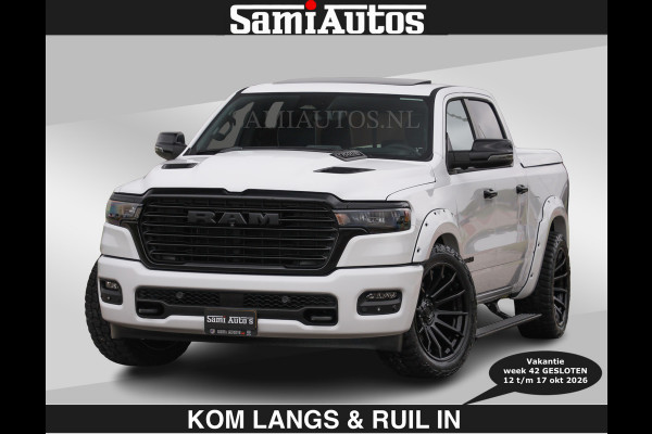 Dodge Ram BOM VOL | HUD | 420PK | LUCHTVERING | PANO | €79950,- excl | PASSAGIERSSCHERM | BOM EN BOM VOL | Comfortabele Dubbele Cabine met Royale 5 Zitplaatsen | DODGE RAM PREMIUM LARAMIE EDITION | Voorraad Nr 2230 - 8765 | De specialist in Amerikaanse pick‑ups in Nederland en Europa.