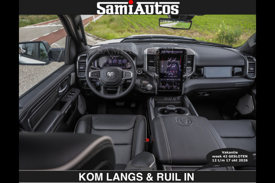 Dodge Ram BOM VOL | HUD | 420PK | LUCHTVERING | PANO | €79950,- excl | PASSAGIERSSCHERM | BOM EN BOM VOL | Comfortabele Dubbele Cabine met Royale 5 Zitplaatsen | DODGE RAM PREMIUM LARAMIE EDITION | Voorraad Nr 2230 - 8765 | De specialist in Amerikaanse pick‑ups in Nederland en Europa.