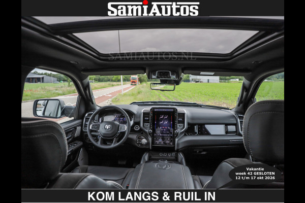 Dodge Ram BOM VOL | HUD | 420PK | LUCHTVERING | PANO | €79950,- excl | PASSAGIERSSCHERM | BOM EN BOM VOL | Comfortabele Dubbele Cabine met Royale 5 Zitplaatsen | DODGE RAM PREMIUM LARAMIE EDITION | Voorraad Nr 2230 - 8765 | De specialist in Amerikaanse pick‑ups in Nederland en Europa.