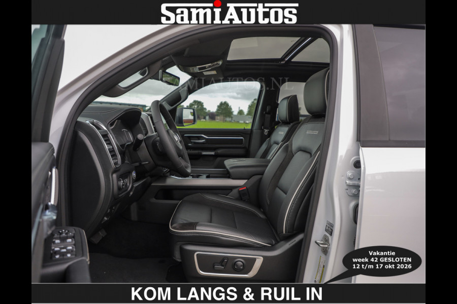 Dodge Ram BOM VOL | HUD | 420PK | LUCHTVERING | PANO | €79950,- excl | PASSAGIERSSCHERM | BOM EN BOM VOL | Comfortabele Dubbele Cabine met Royale 5 Zitplaatsen | DODGE RAM PREMIUM LARAMIE EDITION | Voorraad Nr 2230 - 8765 | De specialist in Amerikaanse pick‑ups in Nederland en Europa.