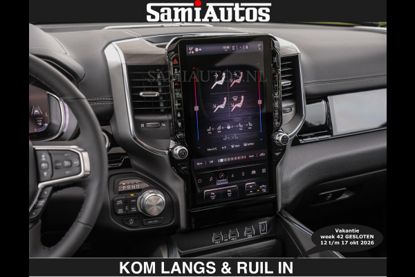 Dodge Ram BOM VOL | HUD | 420PK | LUCHTVERING | PANO | €79950,- excl | PASSAGIERSSCHERM | BOM EN BOM VOL | Comfortabele Dubbele Cabine met Royale 5 Zitplaatsen | DODGE RAM PREMIUM LARAMIE EDITION | Voorraad Nr 2230 - 8765 | De specialist in Amerikaanse pick‑ups in Nederland en Europa.