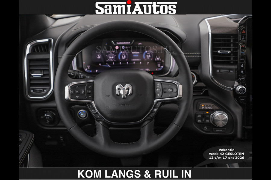 Dodge Ram BOM VOL | HUD | 420PK | LUCHTVERING | PANO | €79950,- excl | PASSAGIERSSCHERM | BOM EN BOM VOL | Comfortabele Dubbele Cabine met Royale 5 Zitplaatsen | DODGE RAM PREMIUM LARAMIE EDITION | Voorraad Nr 2230 - 8765 | De specialist in Amerikaanse pick‑ups in Nederland en Europa.
