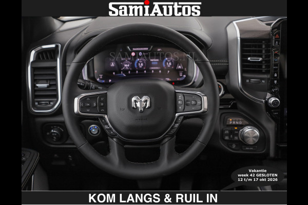 Dodge Ram BOM VOL | HUD | 420PK | LUCHTVERING | PANO | €79950,- excl | PASSAGIERSSCHERM | BOM EN BOM VOL | Comfortabele Dubbele Cabine met Royale 5 Zitplaatsen | DODGE RAM PREMIUM LARAMIE EDITION | Voorraad Nr 2230 - 8765 | De specialist in Amerikaanse pick‑ups in Nederland en Europa.