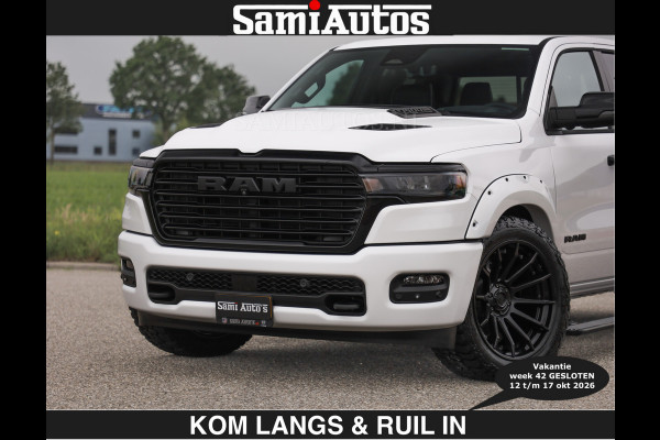 Dodge Ram BOM VOL | HUD | 420PK | LUCHTVERING | PANO | €79950,- excl | PASSAGIERSSCHERM | BOM EN BOM VOL | Comfortabele Dubbele Cabine met Royale 5 Zitplaatsen | DODGE RAM PREMIUM LARAMIE EDITION | Voorraad Nr 2230 - 8765 | De specialist in Amerikaanse pick‑ups in Nederland en Europa.