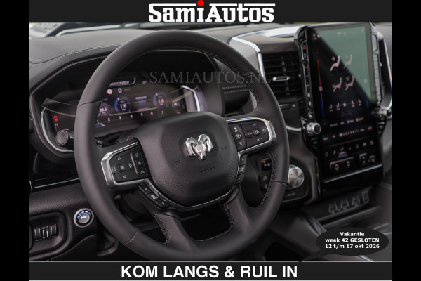 Dodge Ram BOM VOL | HUD | 420PK | LUCHTVERING | PANO | €79950,- excl | PASSAGIERSSCHERM | BOM EN BOM VOL | Comfortabele Dubbele Cabine met Royale 5 Zitplaatsen | DODGE RAM PREMIUM LARAMIE EDITION | Voorraad Nr 2230 - 8765 | De specialist in Amerikaanse pick‑ups in Nederland en Europa.