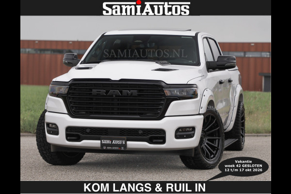 Dodge Ram BOM VOL | HUD | 420PK | LUCHTVERING | PANO | €79950,- excl | PASSAGIERSSCHERM | BOM EN BOM VOL | Comfortabele Dubbele Cabine met Royale 5 Zitplaatsen | DODGE RAM PREMIUM LARAMIE EDITION | Voorraad Nr 2230 - 8765 | De specialist in Amerikaanse pick‑ups in Nederland en Europa.