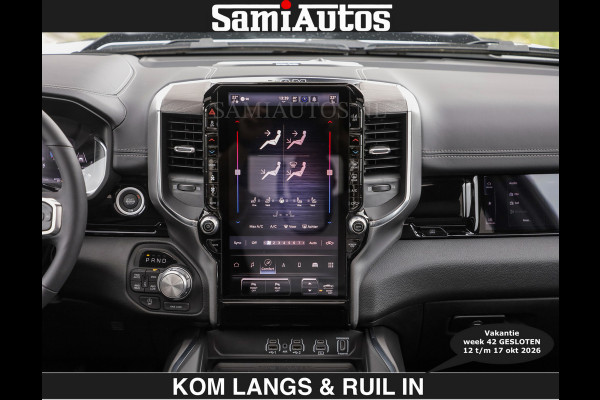 Dodge Ram BOM VOL | HUD | 420PK | LUCHTVERING | PANO | €79950,- excl | PASSAGIERSSCHERM | BOM EN BOM VOL | Comfortabele Dubbele Cabine met Royale 5 Zitplaatsen | DODGE RAM PREMIUM LARAMIE EDITION | Voorraad Nr 2230 - 8765 | De specialist in Amerikaanse pick‑ups in Nederland en Europa.