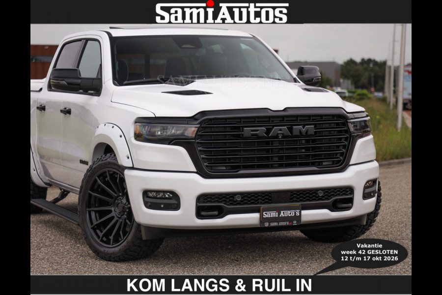 Dodge Ram BOM VOL | HUD | 420PK | LUCHTVERING | PANO | €79950,- excl | PASSAGIERSSCHERM | BOM EN BOM VOL | Comfortabele Dubbele Cabine met Royale 5 Zitplaatsen | DODGE RAM PREMIUM LARAMIE EDITION | Voorraad Nr 2230 - 8765 | De specialist in Amerikaanse pick‑ups in Nederland en Europa.