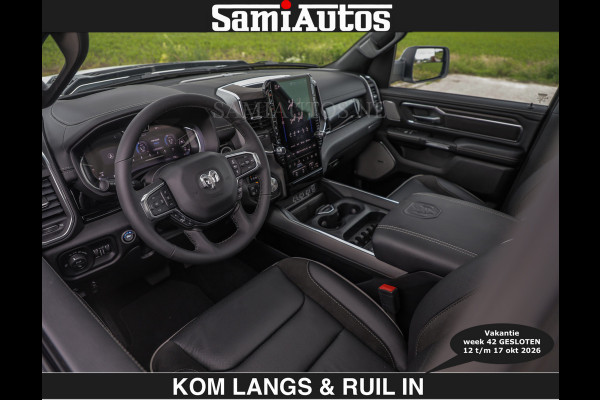 Dodge Ram BOM VOL | HUD | 420PK | LUCHTVERING | PANO | €79950,- excl | PASSAGIERSSCHERM | BOM EN BOM VOL | Comfortabele Dubbele Cabine met Royale 5 Zitplaatsen | DODGE RAM PREMIUM LARAMIE EDITION | Voorraad Nr 2230 - 8765 | De specialist in Amerikaanse pick‑ups in Nederland en Europa.